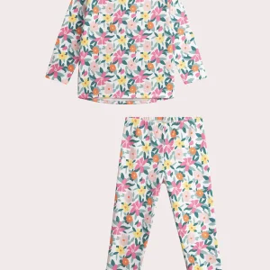 Pyjama imprimé écru pour enfant fille