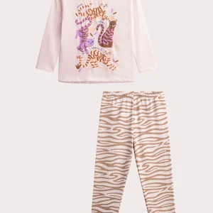 Pyjama uni écru pour enfant fille