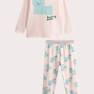 Pyjama rose chien pour enfant fille