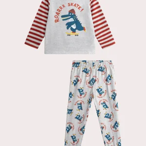 Pyjama gris chiné pour enfant garçon