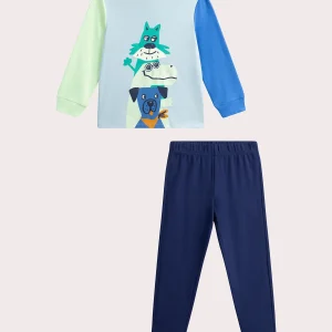 Pyjama phosphorescent bleu pour enfant garçon