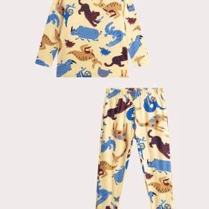 Pyjama imprimé écru pour enfant garçon