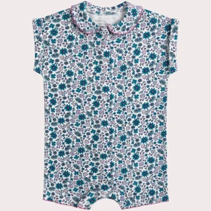 Grenouillere fleurit pour bébé fille