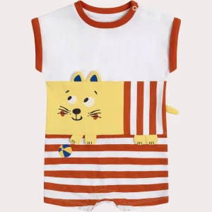 Grenouillere chat pour bébé garçon