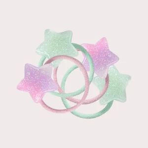 Lot de 4 élastiques étoiles pour fille