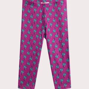 Legging fuschia imprimé  fille