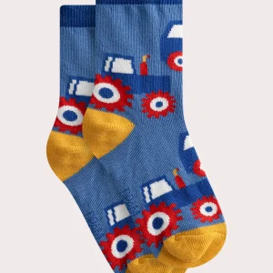 Chaussettes bleu à motif camions pour camion