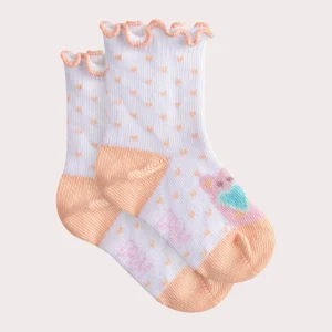 Chaussettes blanches motif ours pour bébé fille