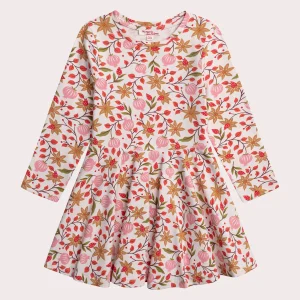 Robe patineuse manches longues imprimée