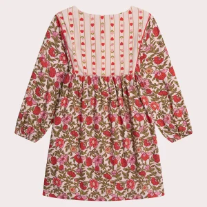 Robe bohème manches longues bi-imprimé