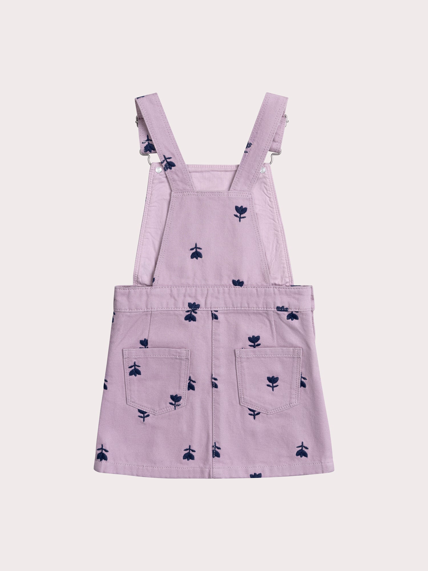 Robe salopette brodé violet fille – Image 5