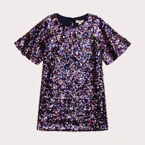 Robe festive à sequins multicolores