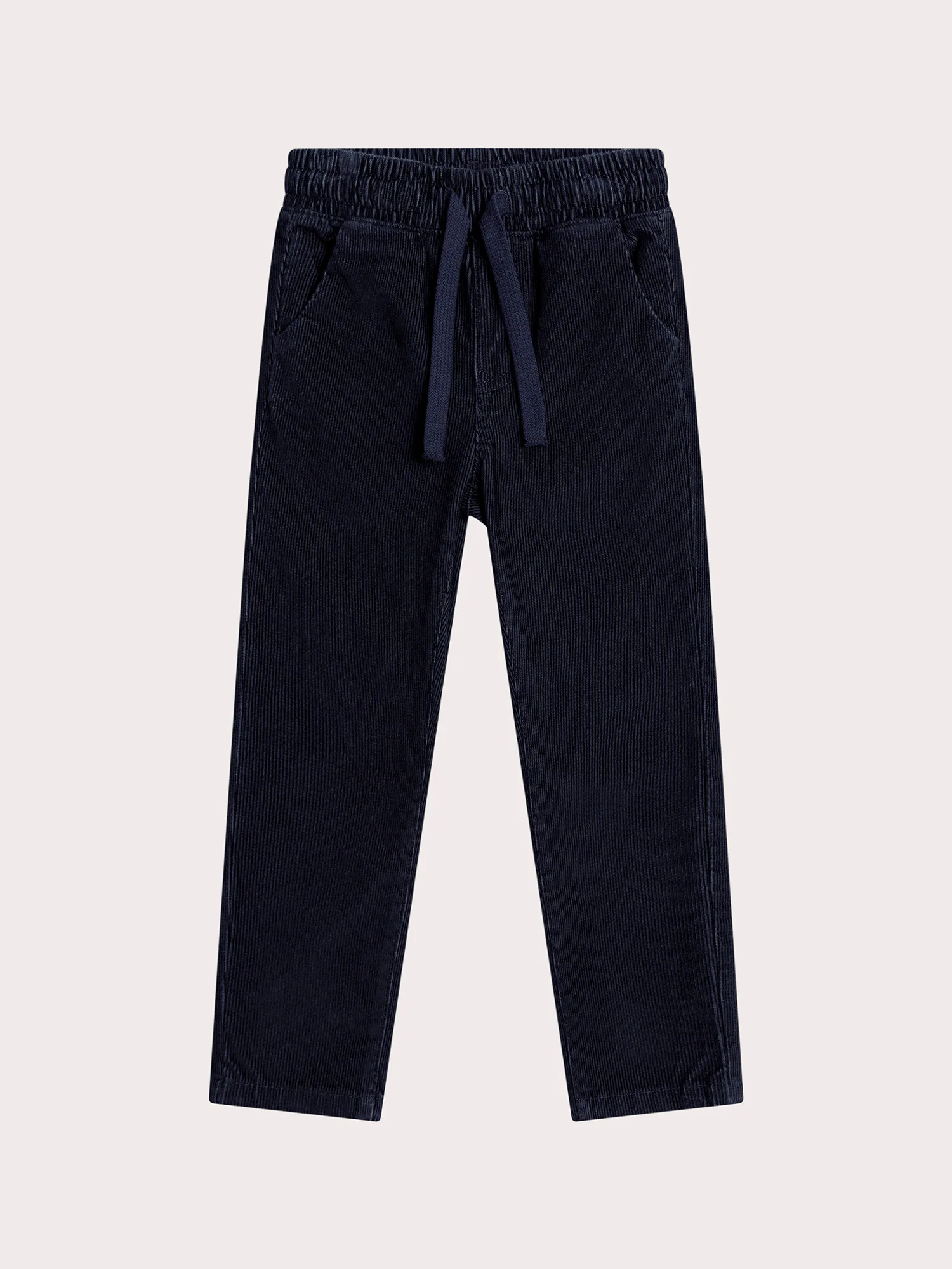 Pantalon bleu marine en velours milleraies