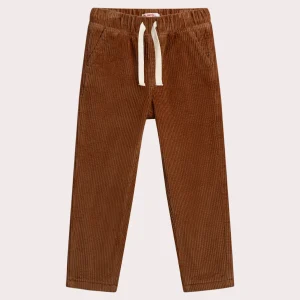 Pantalon caramel en velours côtelé double chaud