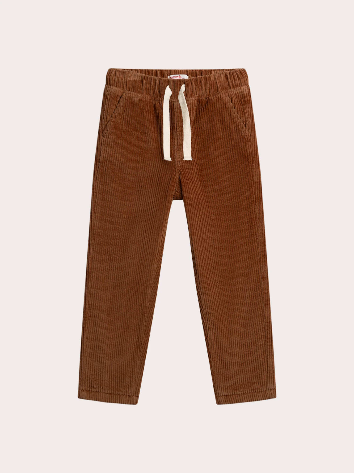 Pantalon caramel en velours côtelé double chaud