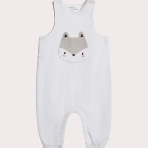 Salopette de naissance motif renard