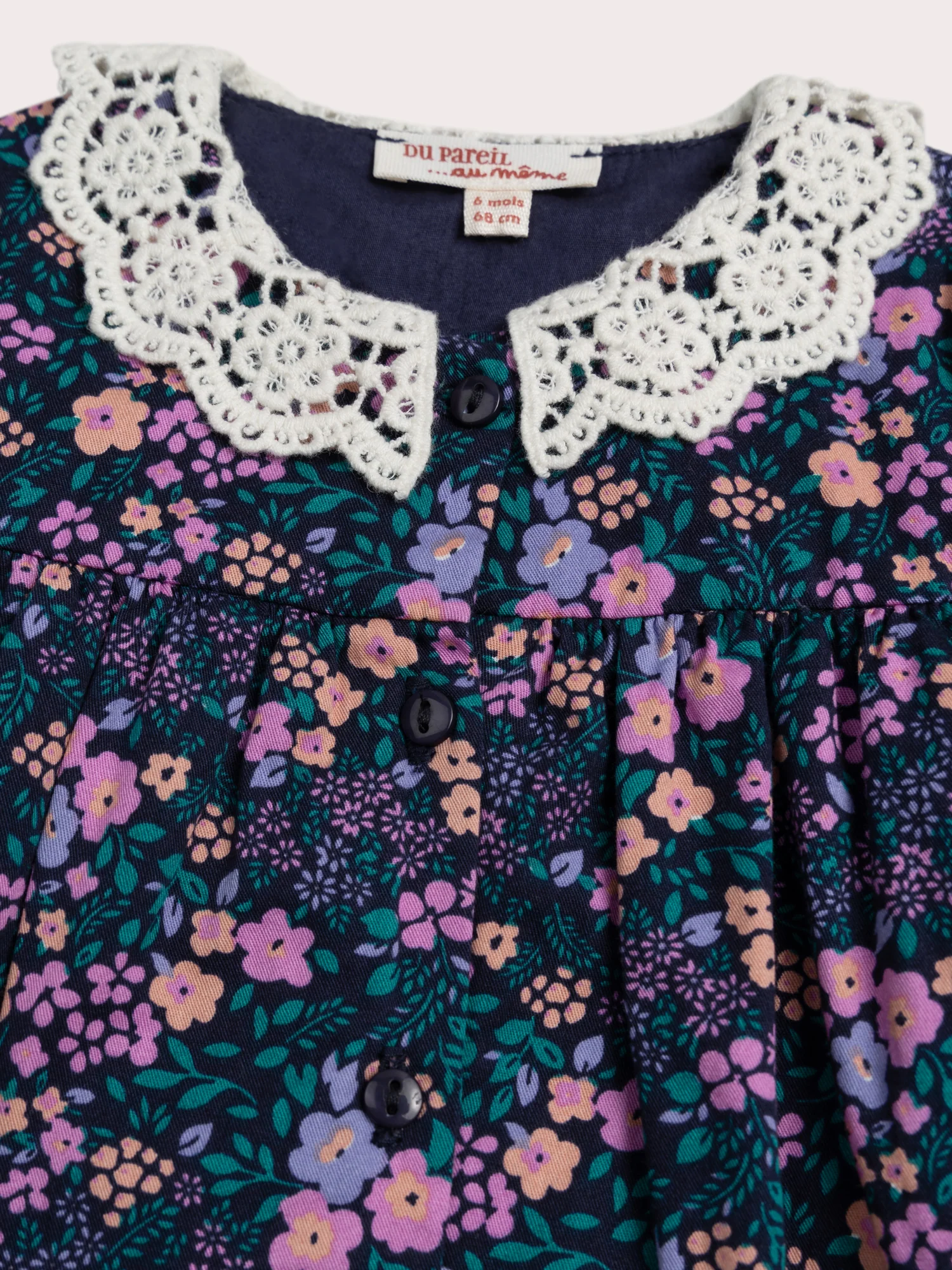 Robe fleurie pour bébé fille – Image 3