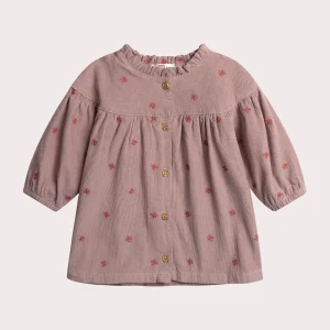 Robe côtelée pour bébé fille