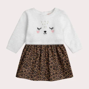 Robe léopard pour bébé fille