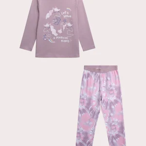 Pyjama licorne phosphorescent  pour enfant fille