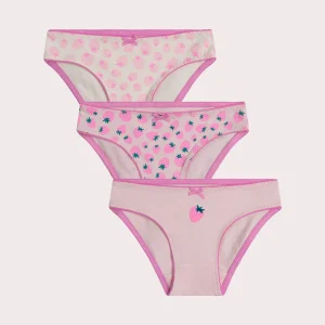 Lot de 3 culottes fraises pour enfant fille