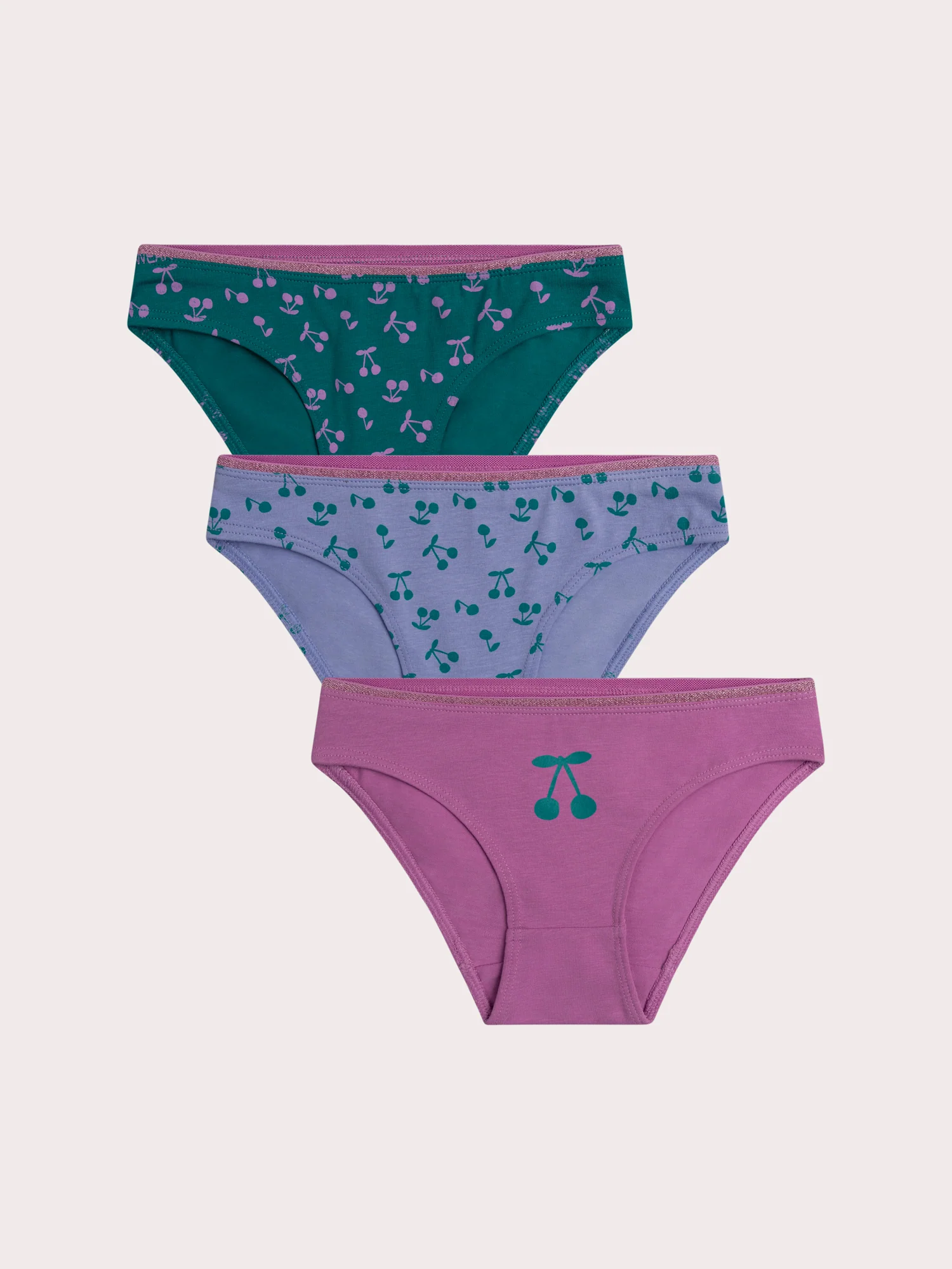 Lot de 3 culottes cerises pour enfant fille