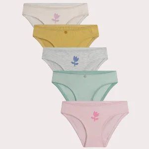 Lot de 5 culottes unies pour enfant fille
