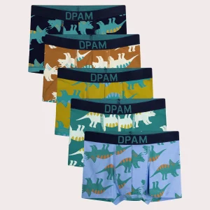 Lot de 4 boxers dinausaures  pour enfant garçon
