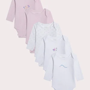 Lot de 5 body pour layette fille