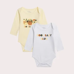 Lot de deux bodys joyeux pour bébé garçon