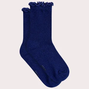 Chaussettes bleues brillantes pour fille