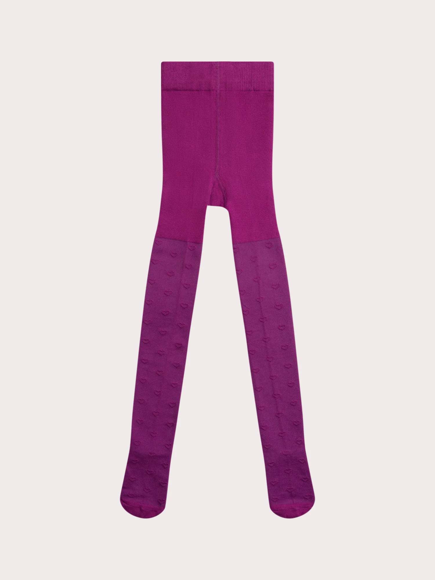 Collant violet à coeurs pour fille