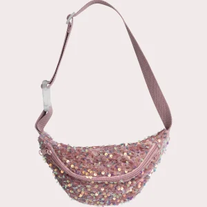 Sac banane à sequins roses pour fille