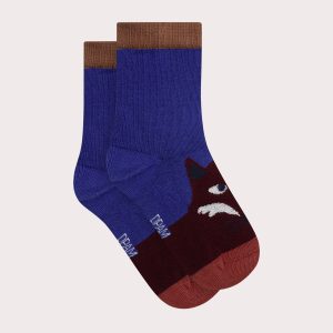 Chaussettes bleues à motif renard pour garçon