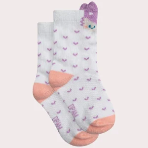 Chaussettes blanches à motif renard pour bébé fille