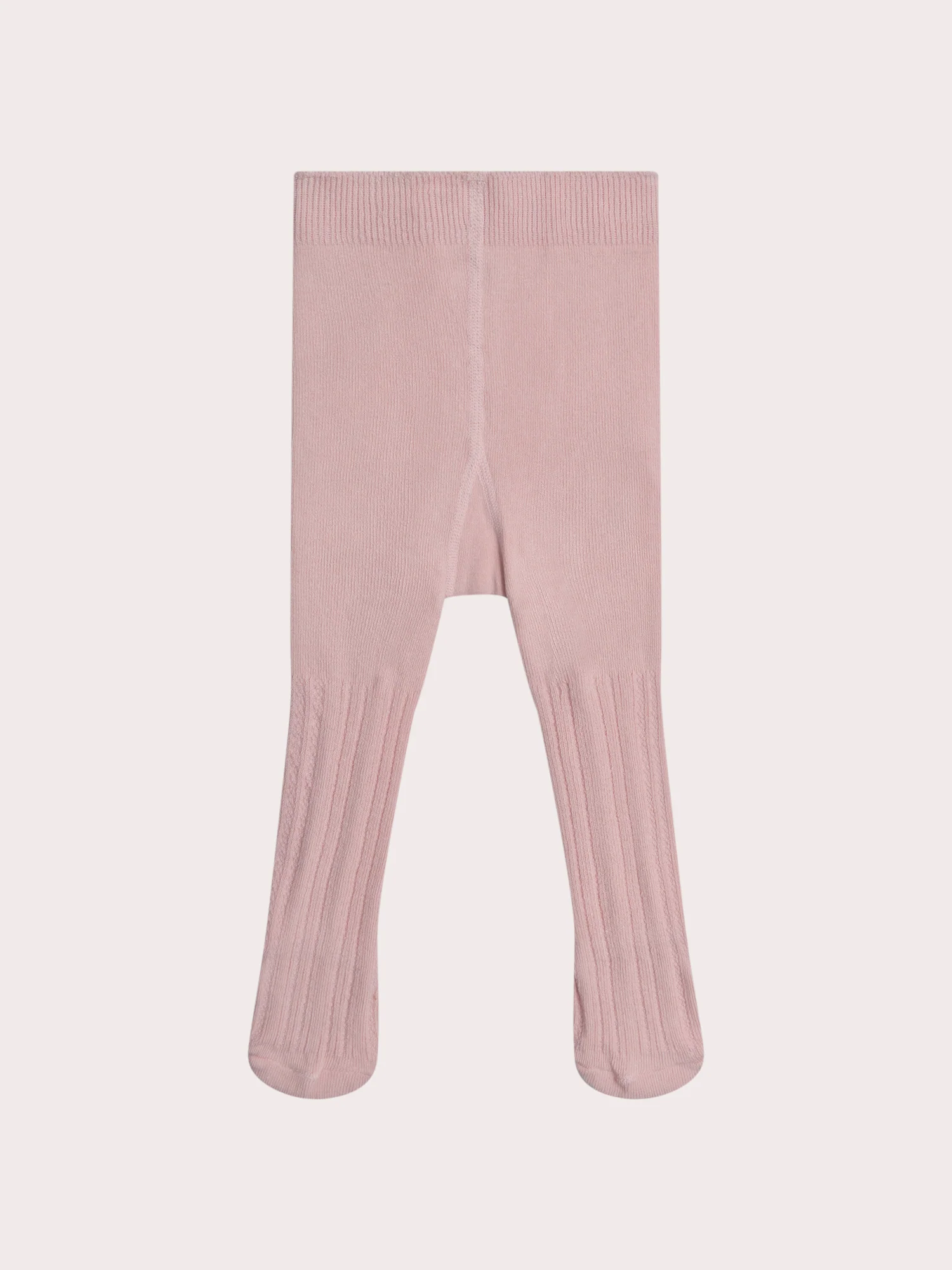 Collant rose côtelé bébé fille