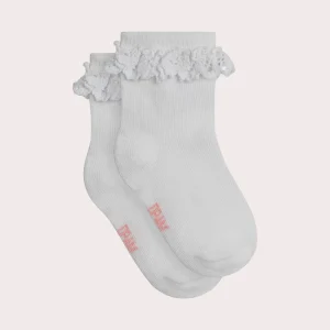 Chaussettes blanches à dentelle pour bébé fille