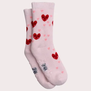 Chaussettes chaudes & antidérapantes roses pour bébé fille