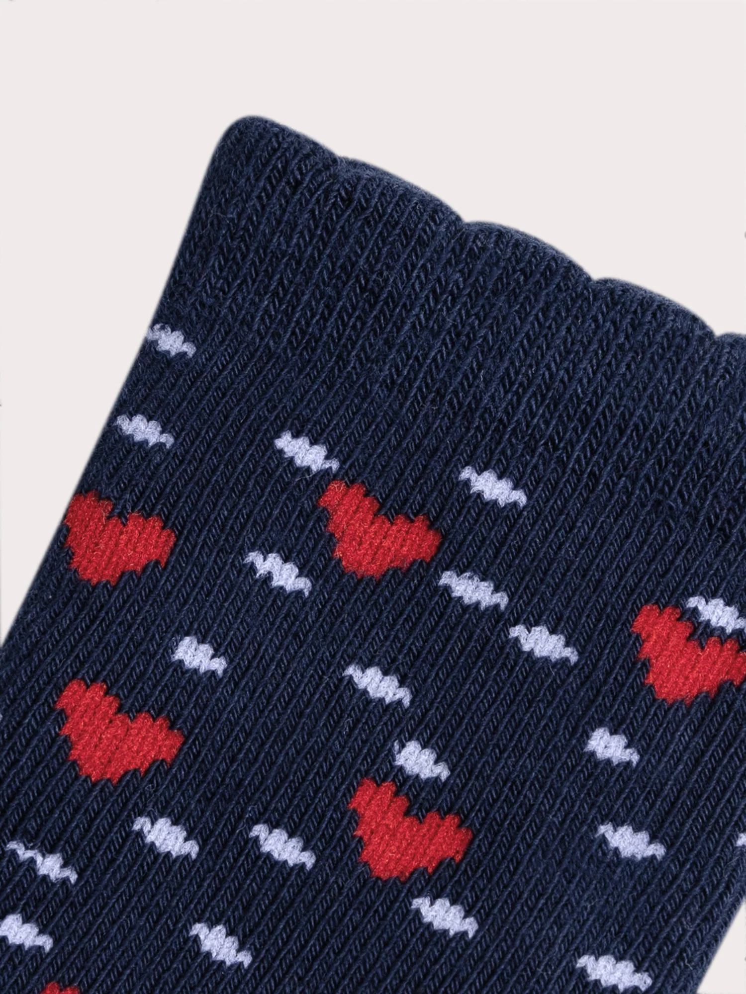 Chaussettes chaudes & antidérapantes marine pour bébé fille – Image 2