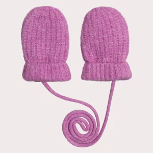 Moufles violet pailleté pour bébé fille