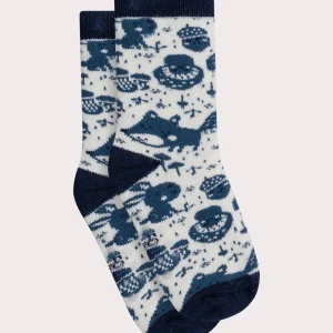 Chaussettes chaudes & antidérapantes bicolores pour bébé garçon