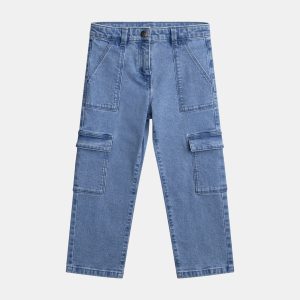 Pantalon cargo en denim pour fille
