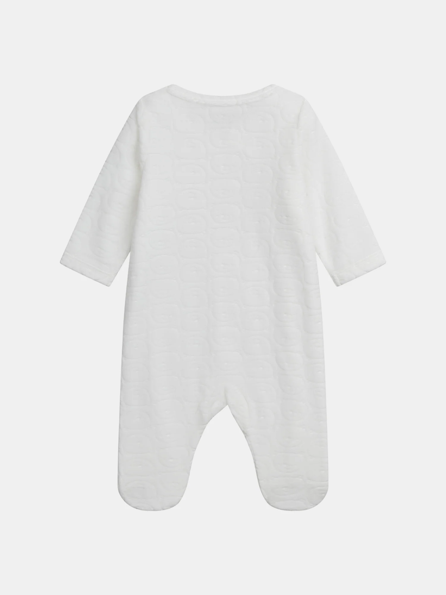 Grenouillère naissance à motif fantaisie blanc – Image 3