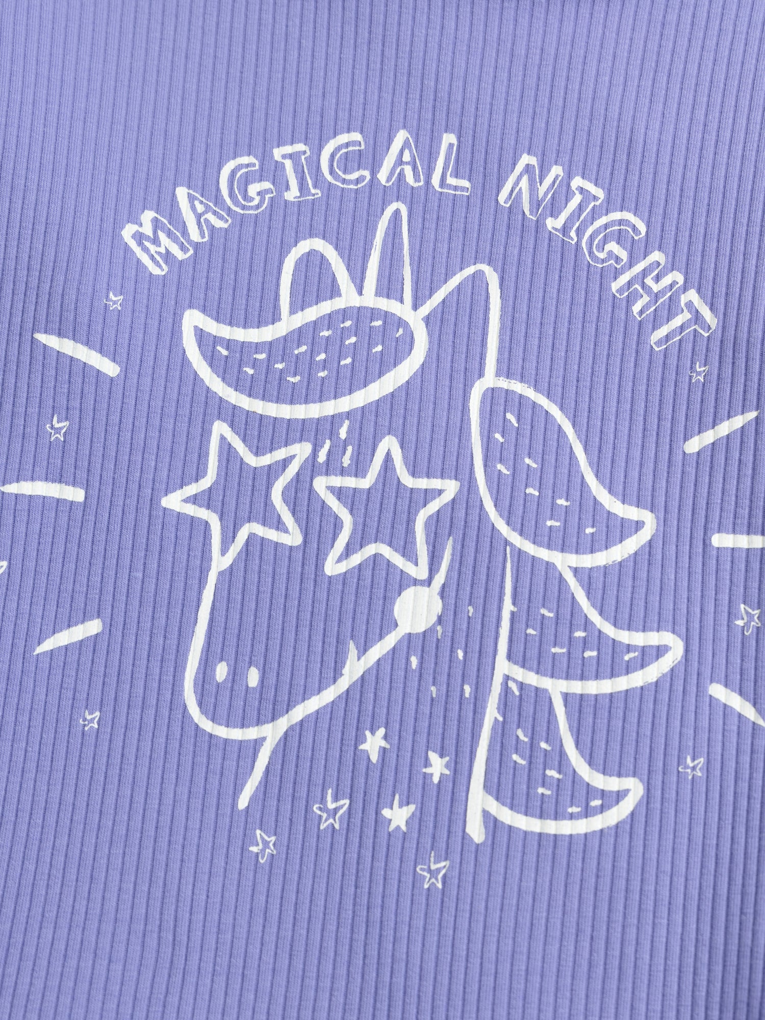 Pyjama violet à motif licorne phosphorescent pour fille – Image 4