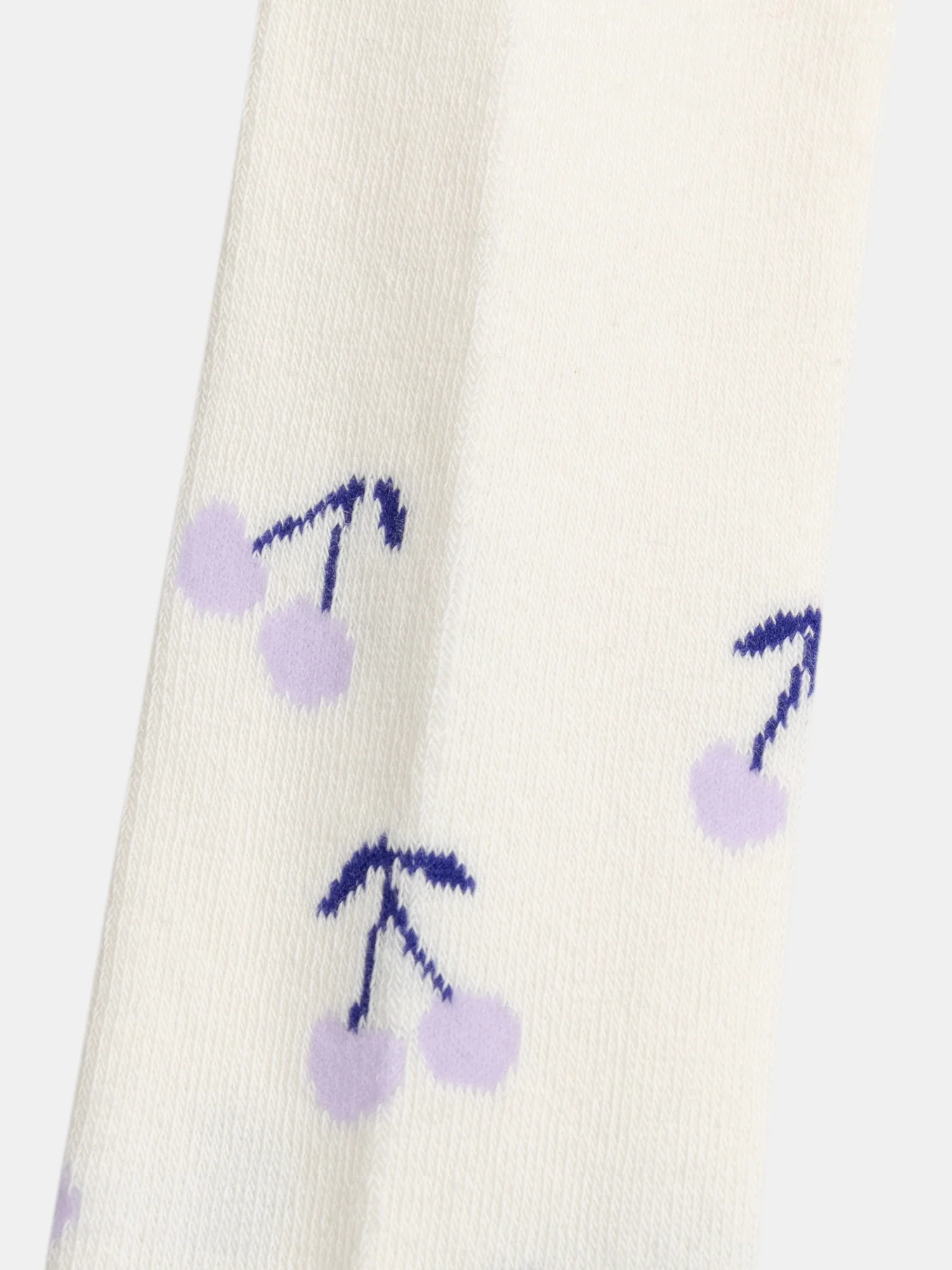 Collants écru à motif cerises pour fille – Image 2