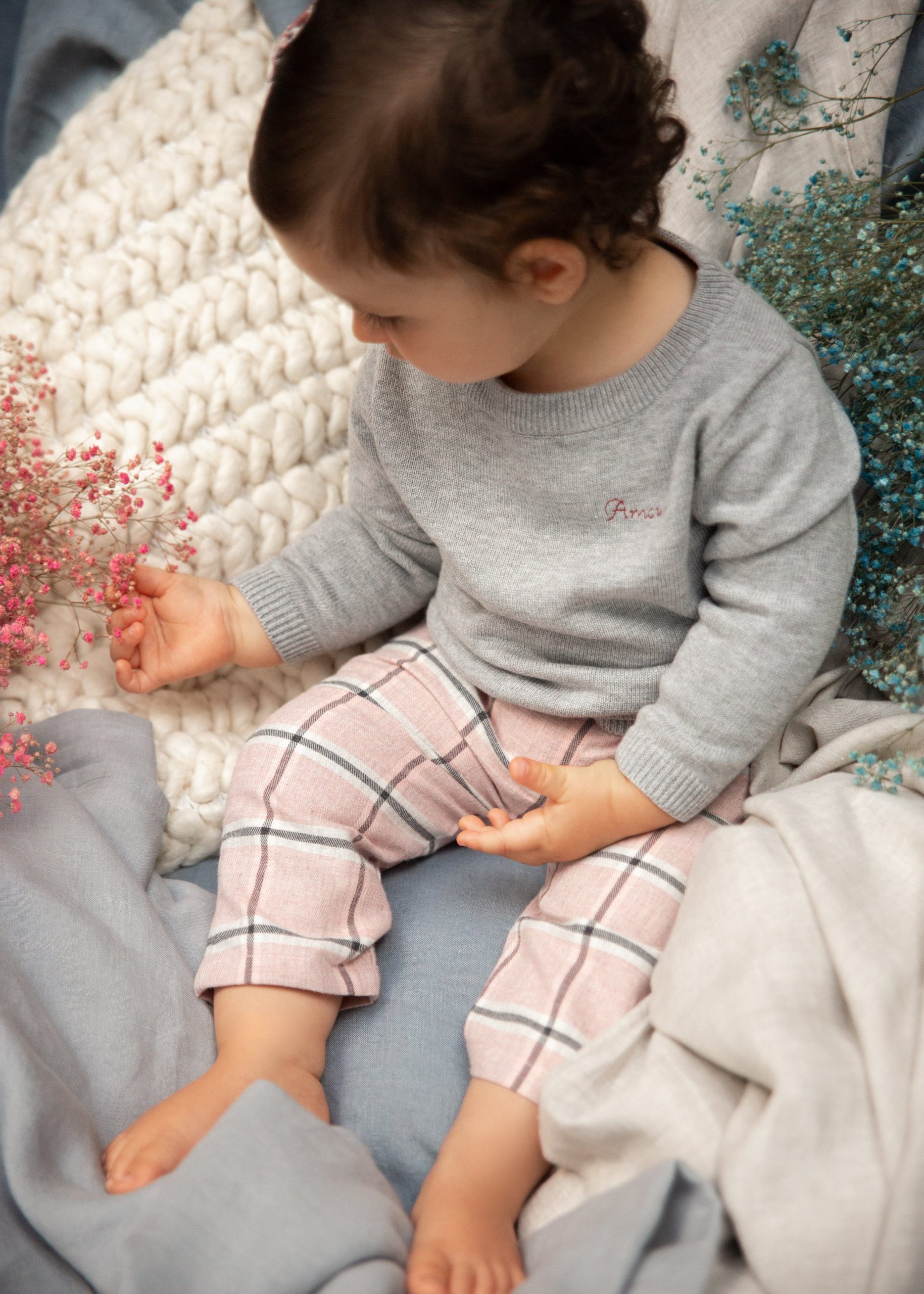 Pantalon carreaux rose – Image 4