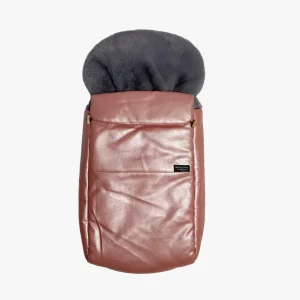 Chancelière rose métallisée intérieur gris