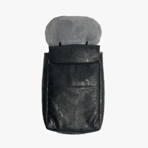 Chancelière Croco noir intérieur gris