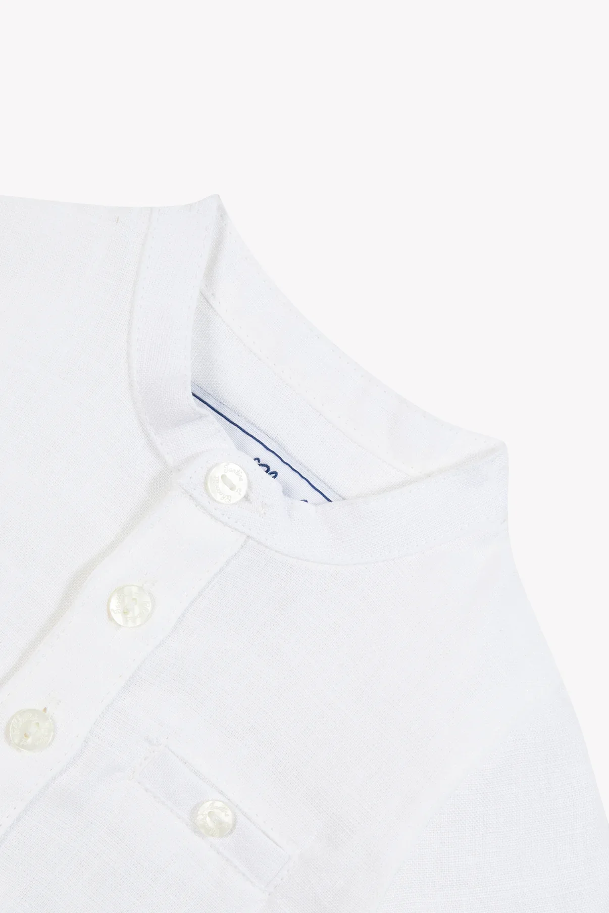 Chemise blanche lin col mao babyboy Tartine et chocolat E26 – Image 3