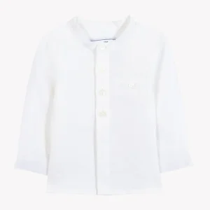 Chemise blanche lin col mao babyboy Tartine et chocolat E26
